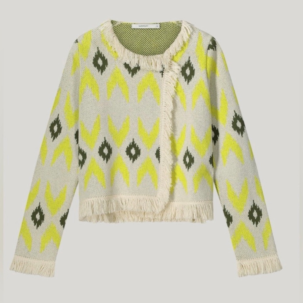 SUMMUM KNITTED JACKET WITH IKAT JACQUARD